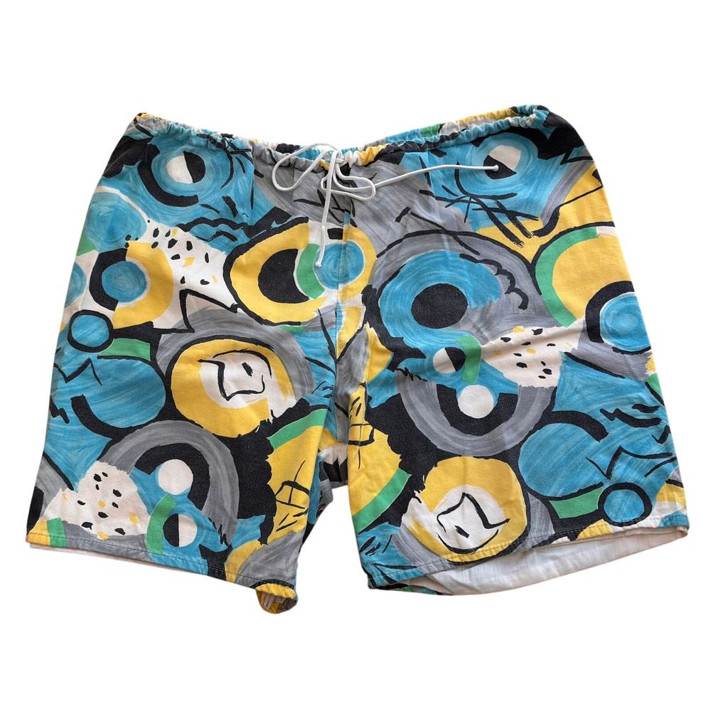 Vintage 80s Le Tigre Drawstring Lined Shorts New Wave Men's L | 36 - 38